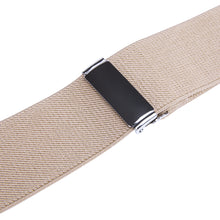 Brown Solid Men's Classic Brace Clip-on Suspenders (1930154573866)