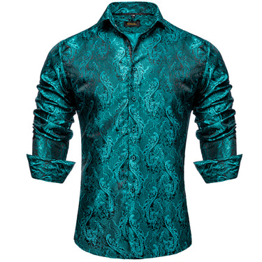 Dibangu Green Paisley Men's Shirt