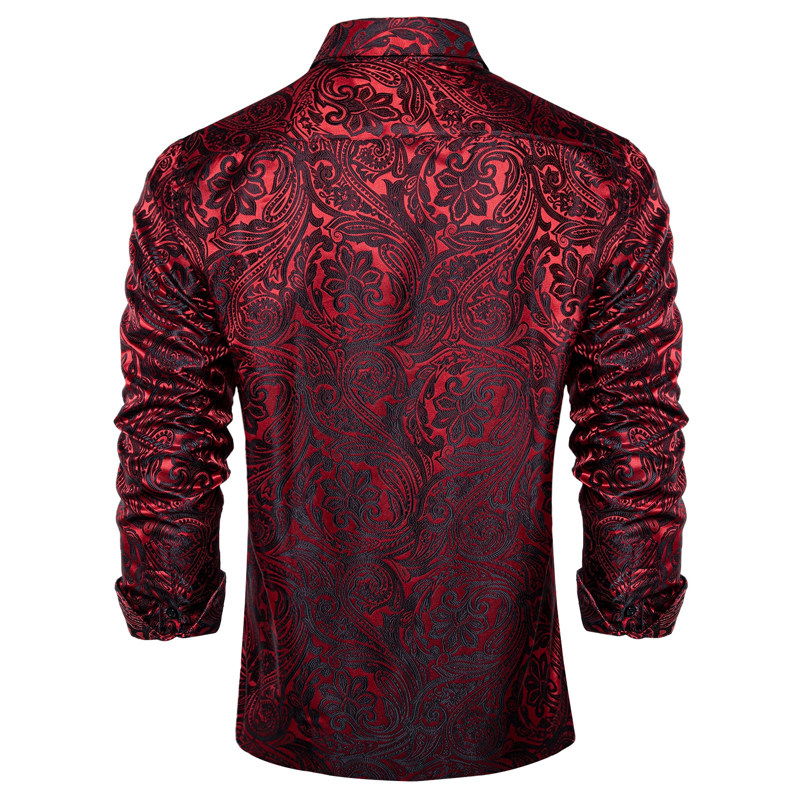 red long sleeve shirt men's