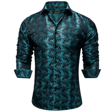New Dibangu Green Floral Polyester Men's Shirt