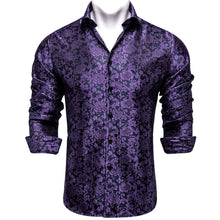 Dibangu Purple Floral Polyester Men's Shirt
