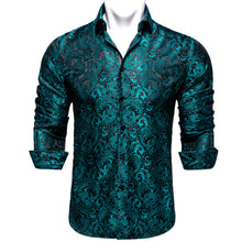 Dibangu Green Floral Polyester Men's Shirt