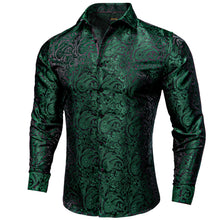 Dibangu Green Paisley Polyester Men's Shirt