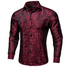 Dibangu Red Paisley Polyester Men's Shirt