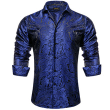Dibangu Blue Floral Polyester Men's Shirt