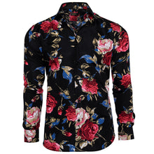 Dibangu New Black Red Floral Cotton Men's Shirt– DiBanGuStore