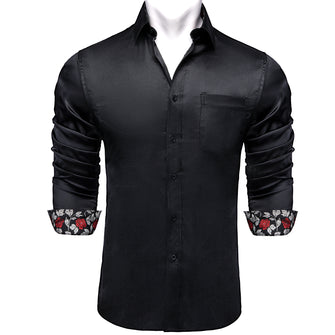 Dibangu Men's Black Solid Shirt