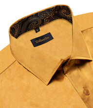 Dibangu Men's Golden Solid Shirt