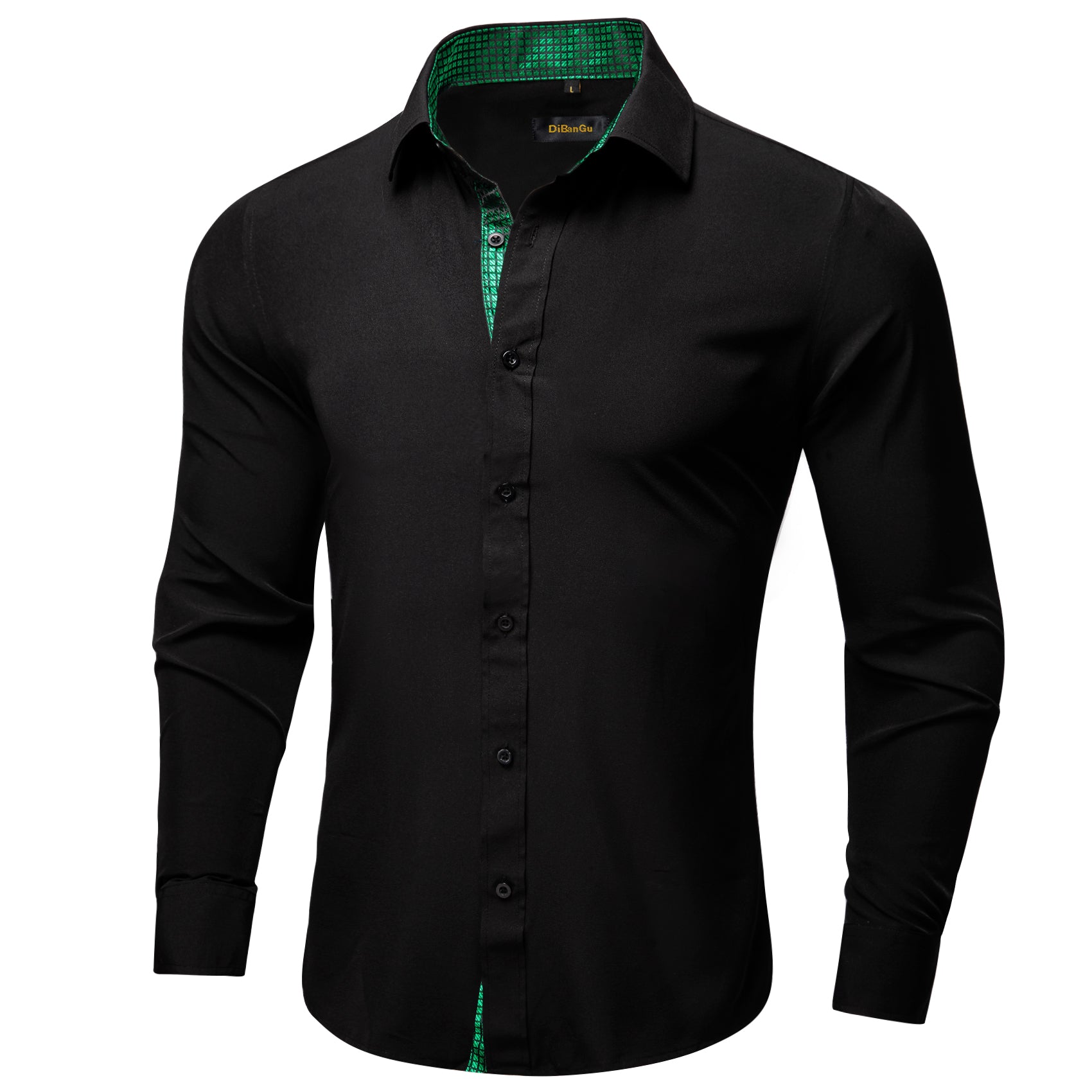 black dress shirt with design