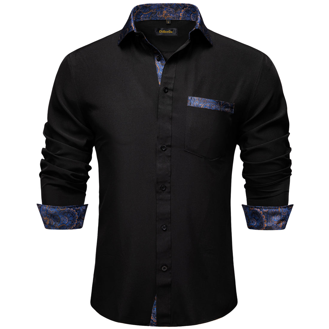 mens black button down shirt