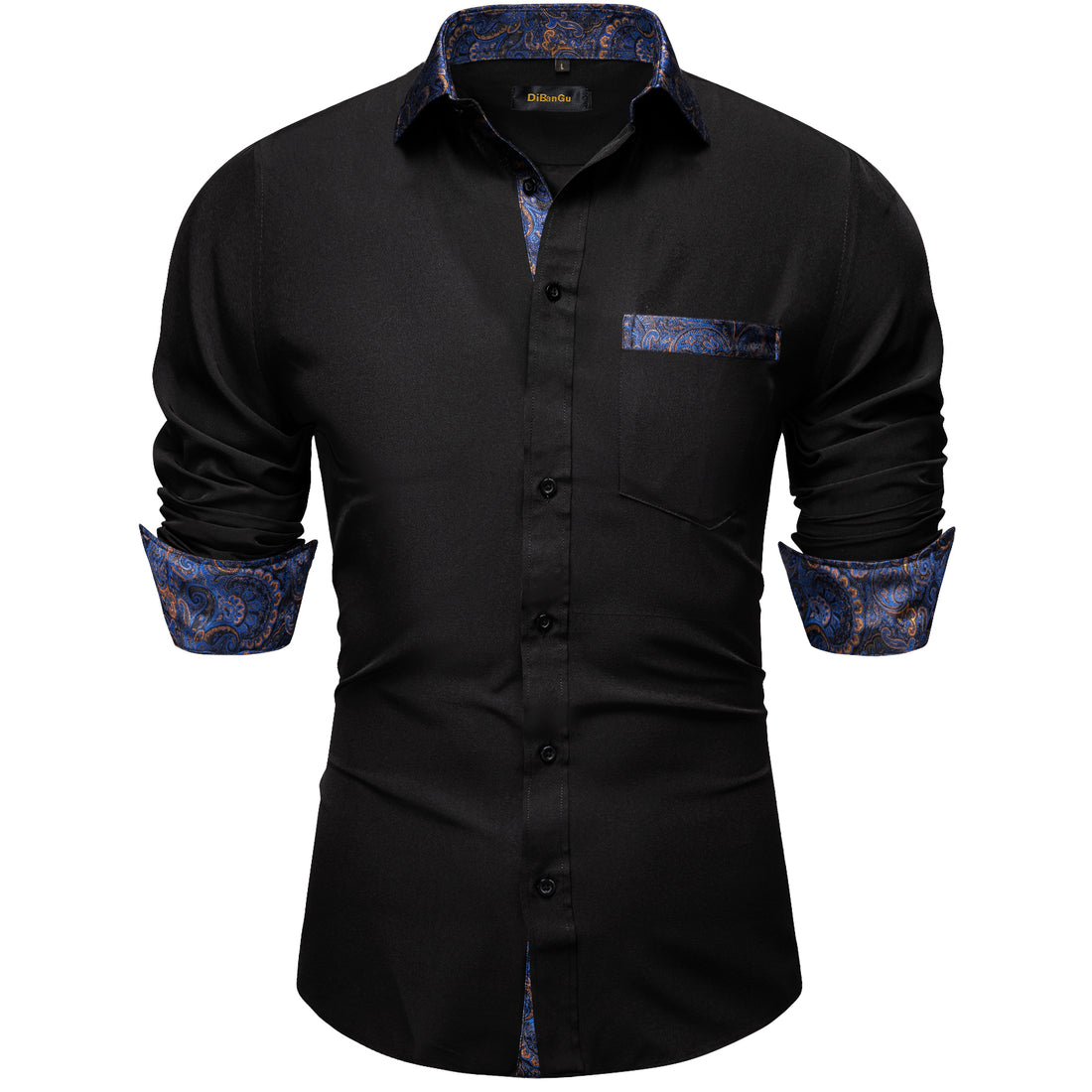 mens black button down shirt
