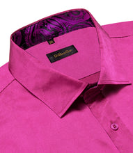 Dibangu Men's Purple Solid Long Sleeve Shirt