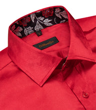 Dibangu Men's Red Solid Shirt with Tie