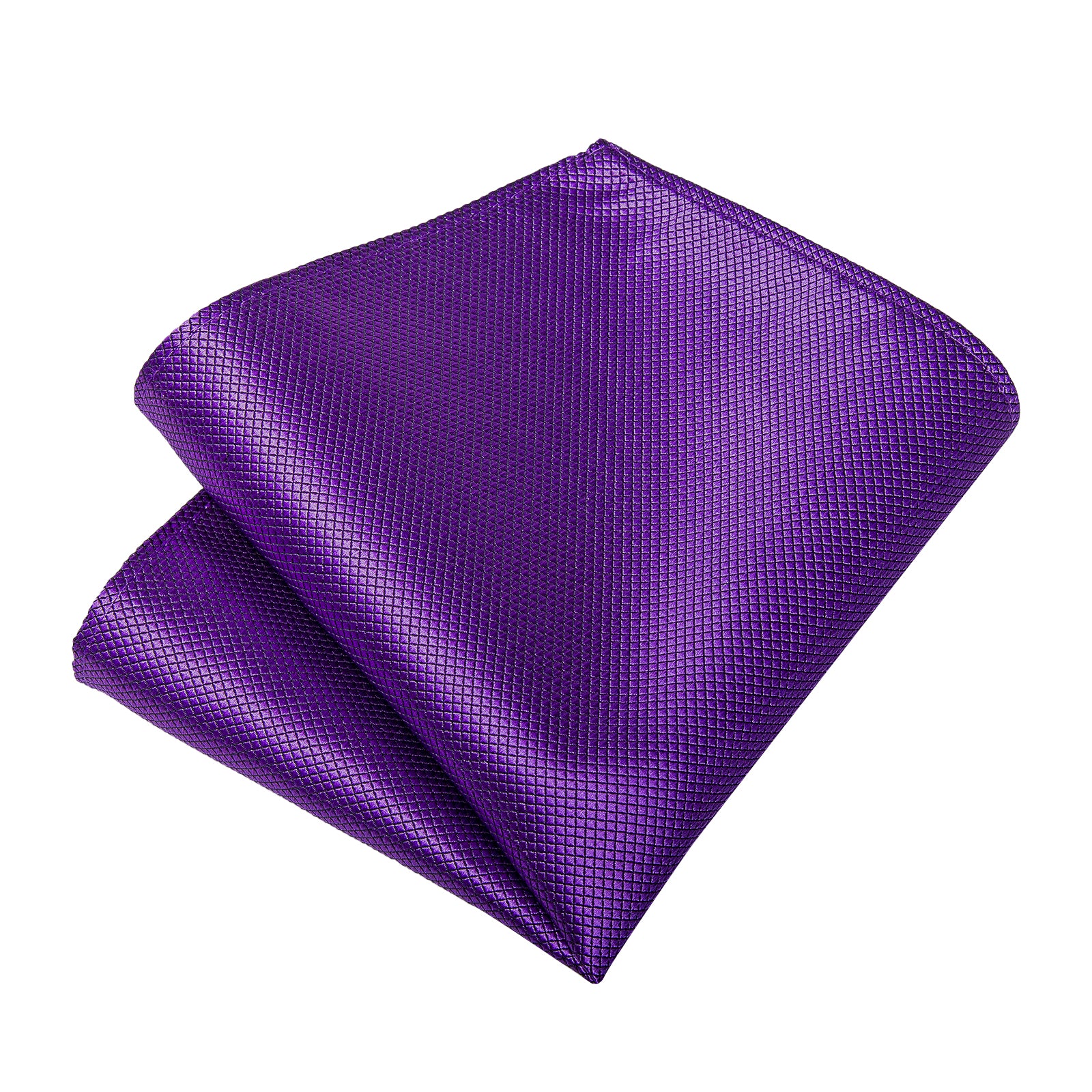 Purple Lattice Silk Kid's Tie Pocket Square Set
