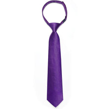 Purple Lattice Silk Kid's Tie Pocket Square Set