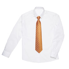 Orange Plaid Silk Kid's Tie Pocket Square Set