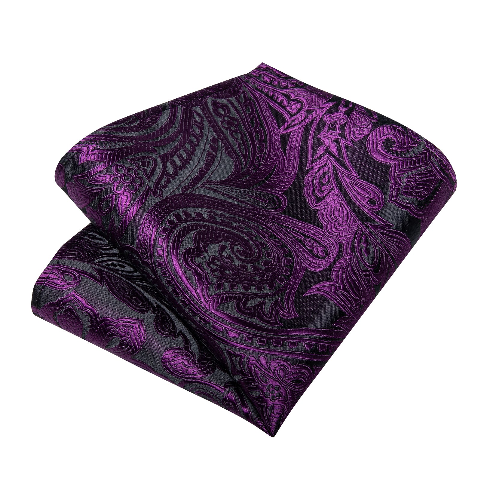 Purple Floral Silk Kid's Tie Pocket Square Set