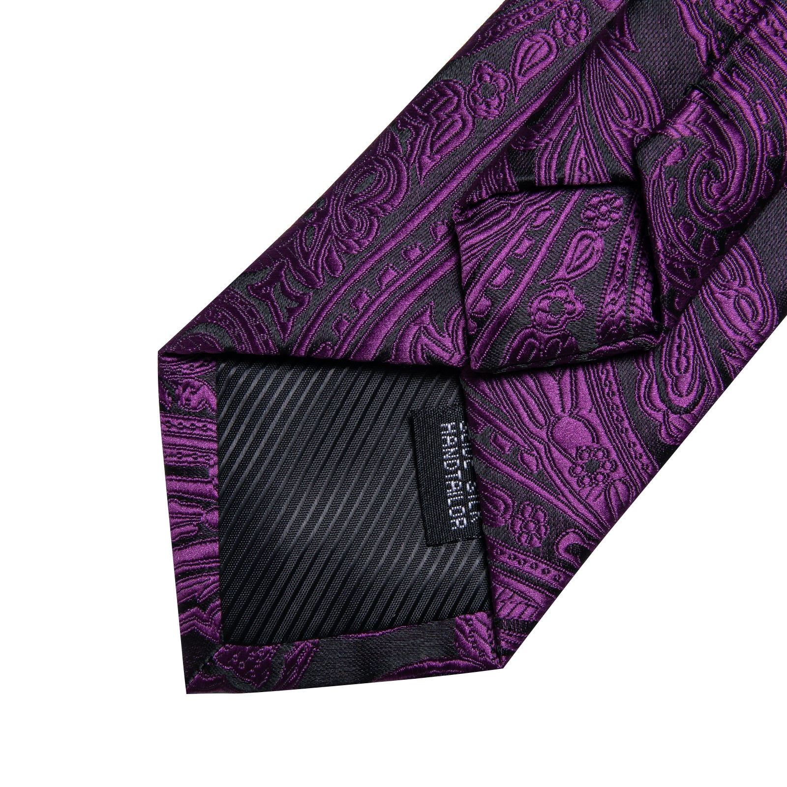Purple Floral Silk Kid's Tie Pocket Square Set