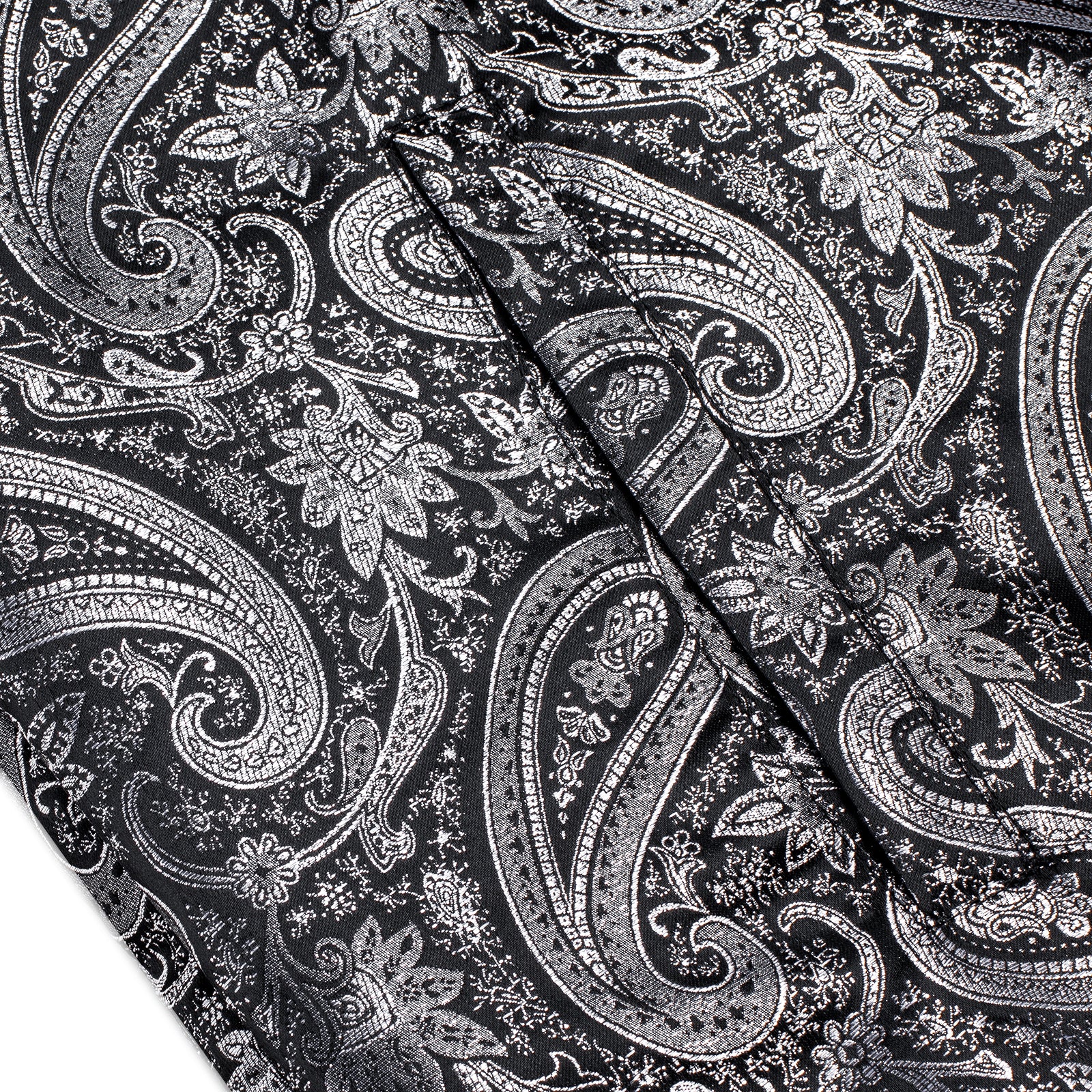 DiBanGu Black Silver Paisley Men's Jacquard Light Casual Jacket