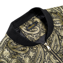 New Dibangu Golden Paisley Men's Jacquard Light Casual Jacket
