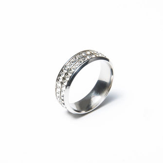 Titanium Steel Metal Diamond Ring Decoration for Ties (4531758956625)