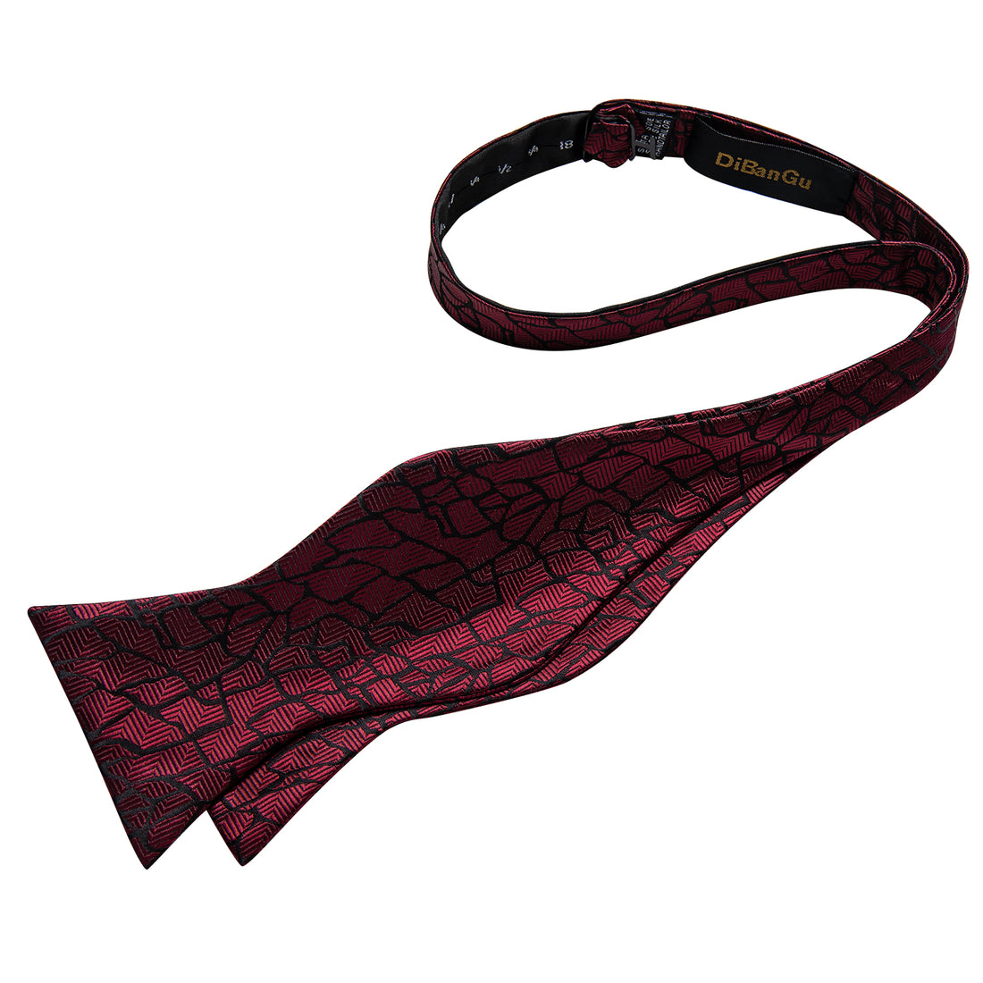 Claret Black Stripe Silk Bowtie Pocket Square Cufflinks Set