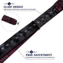 Claret Solid Silk Bowtie Pocket Square Cufflinks Set