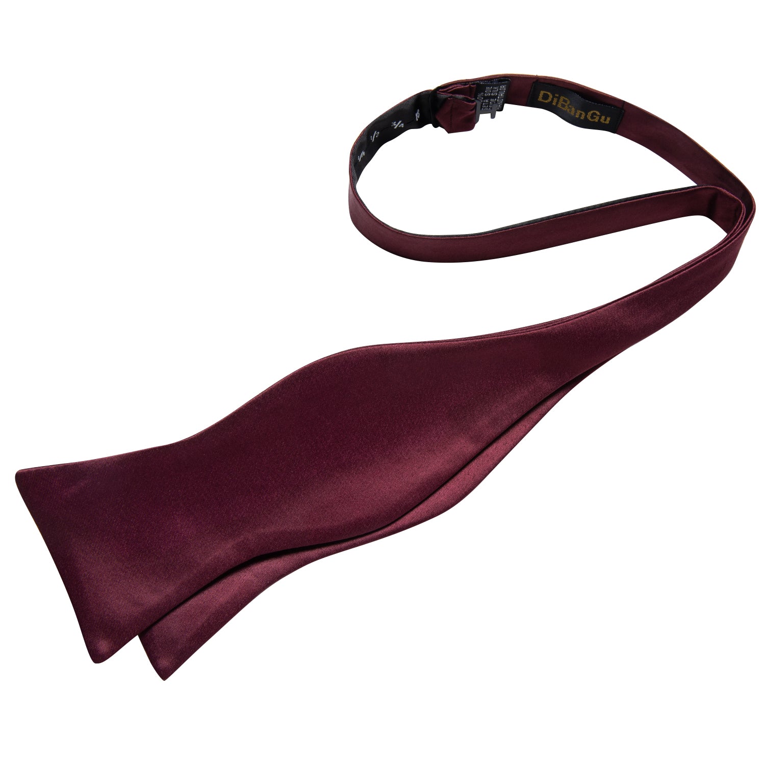 Claret Solid Silk Bowtie Pocket Square Cufflinks Set
