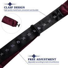 Claret Solid Silk Bowtie Pocket Square Cufflinks Set