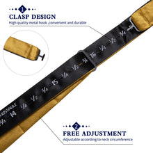 Golden Solid Silk Bowtie Pocket Square Cufflinks Set
