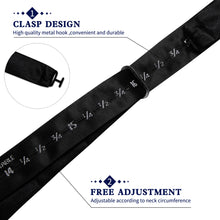 Black Solid Silk Bowtie Pocket Square Cufflinks Set