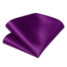 Light Purple Solid Silk Bowtie Pocket Square Cufflinks Set