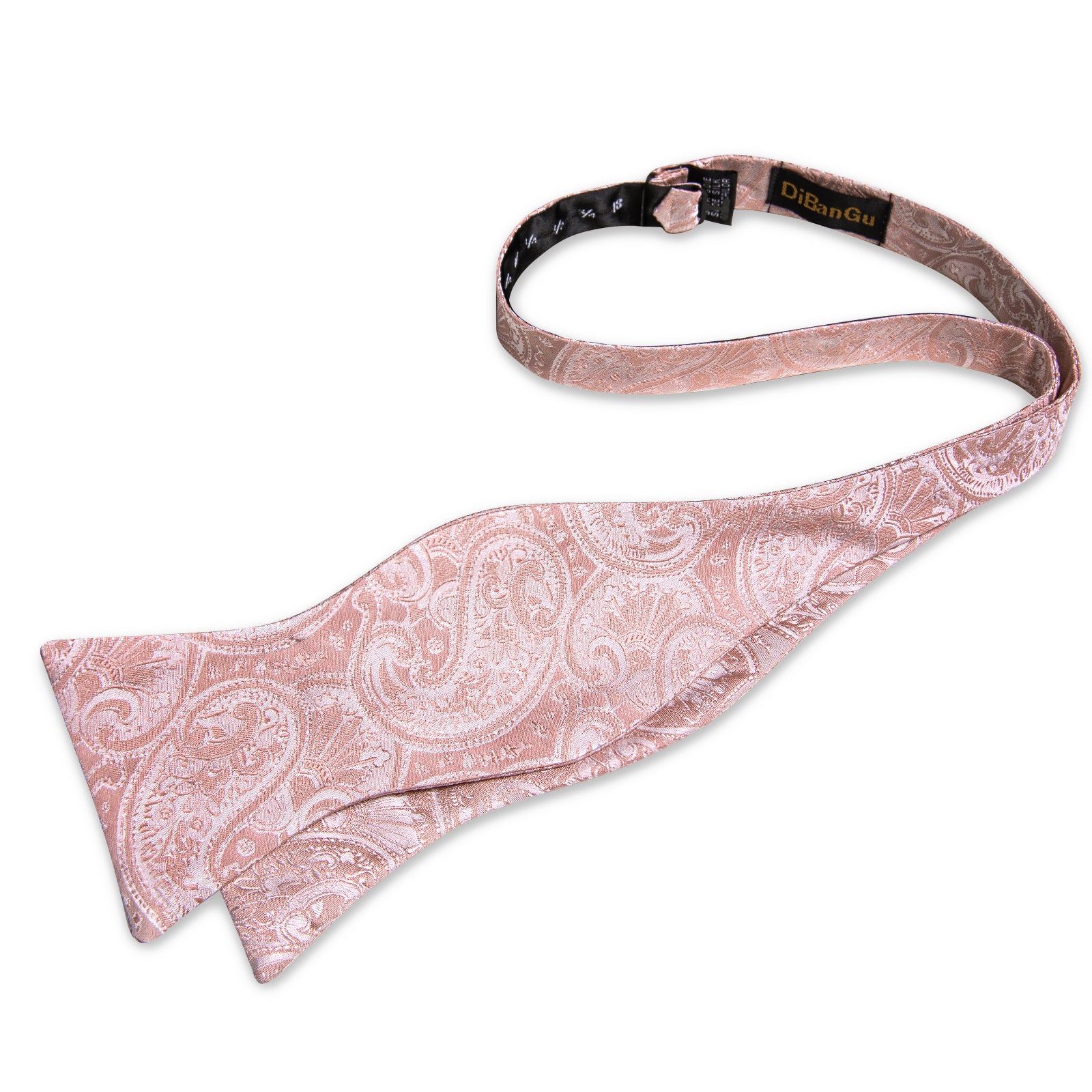 Pink Floral Silk Bowtie Pocket Square Cufflinks Set