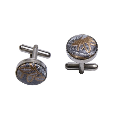 Yellow Blue Floral Bowtie Pocket Square Cufflinks Set (1930203725866)