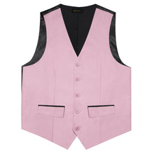 Light Pink Solid Vest Tie Set