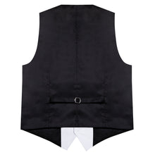 White Solid Flip Pocket Vest Necktie Set