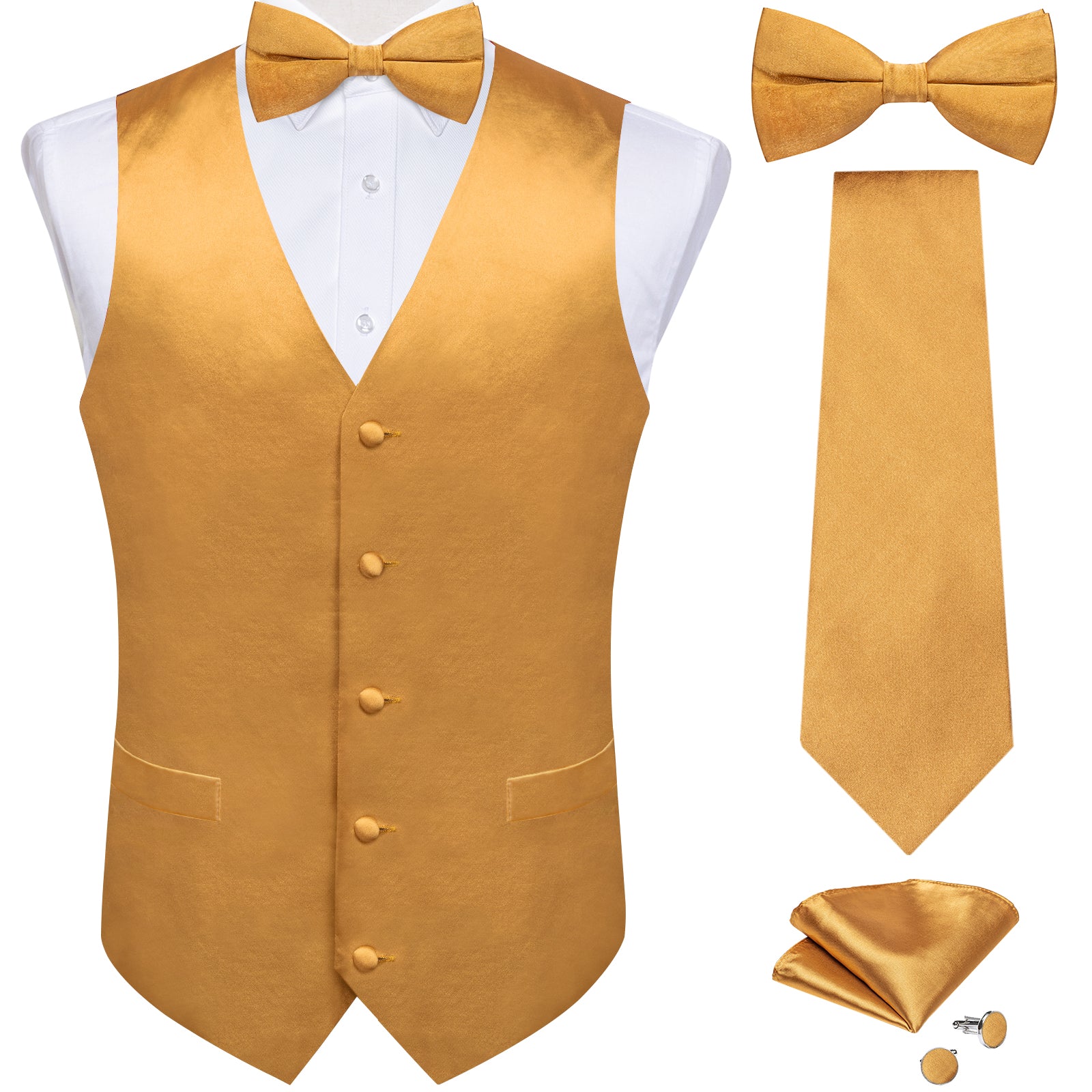 gold metallic vest