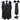 Black Solid V Neck Vest Neck Bow Tie Handkerchief Cufflinks Set