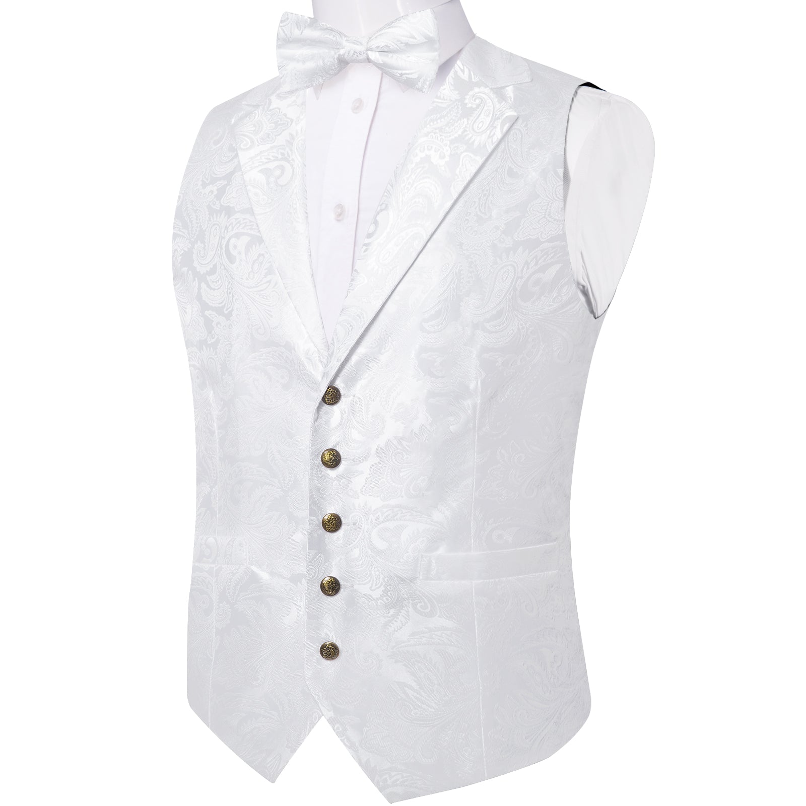 mens white suit vest