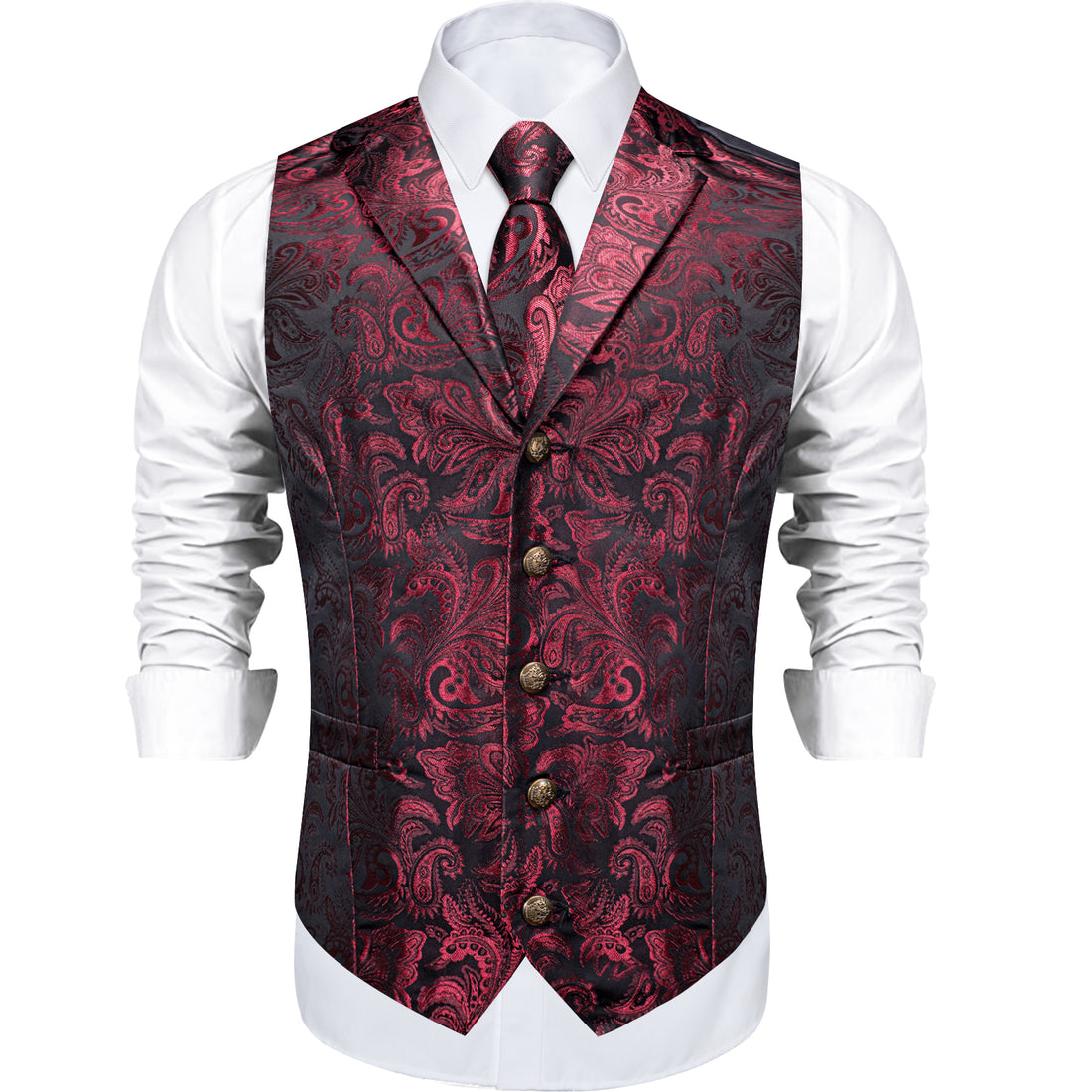red suit vest