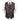 Brown Floral Jacquard V Neck Waistcoat Vest Tie Handkerchief Cufflinks Set