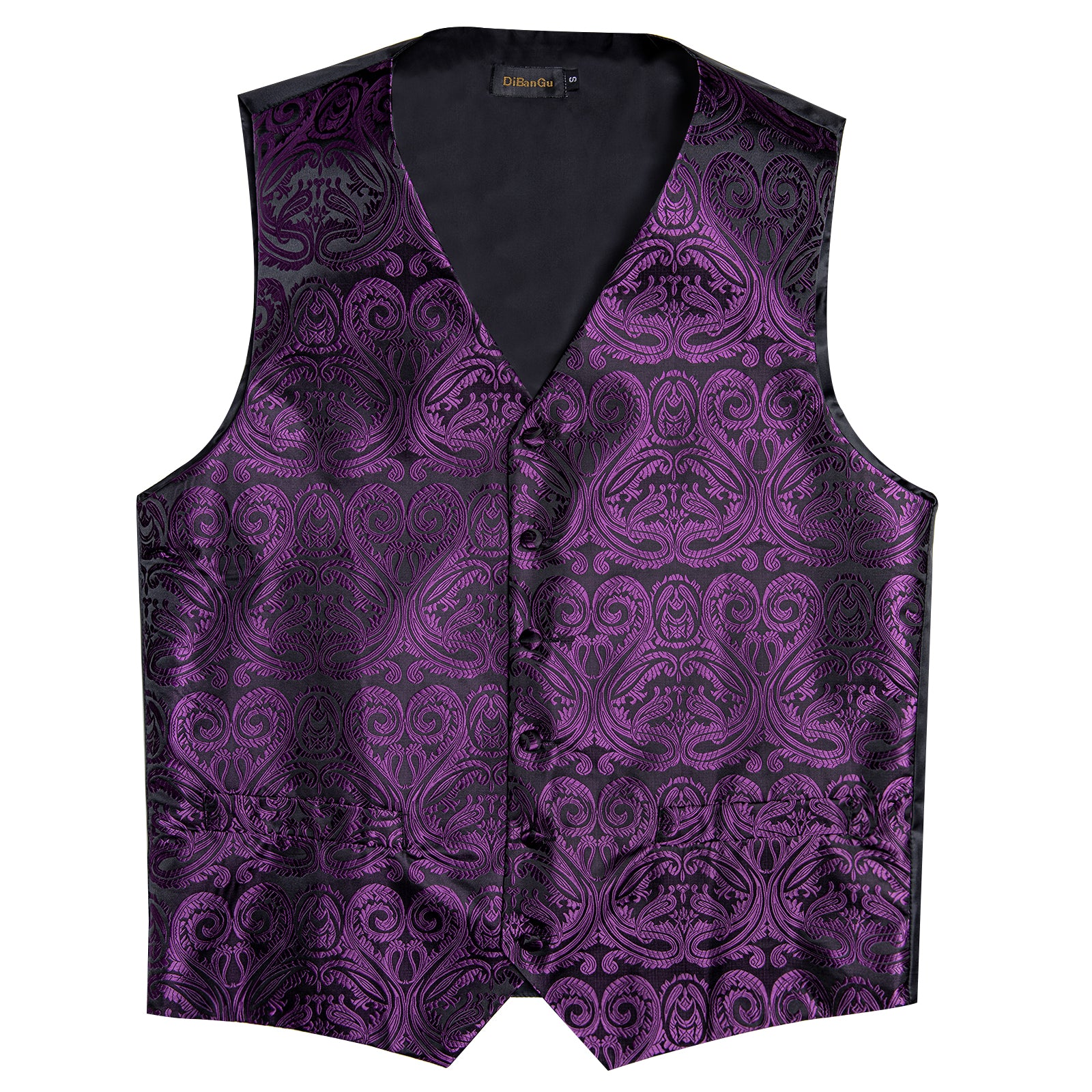 purple silk vest