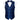 Blue Paisley Jacquard Vest Neck Bow Tie Handkerchief Cufflinks Set
