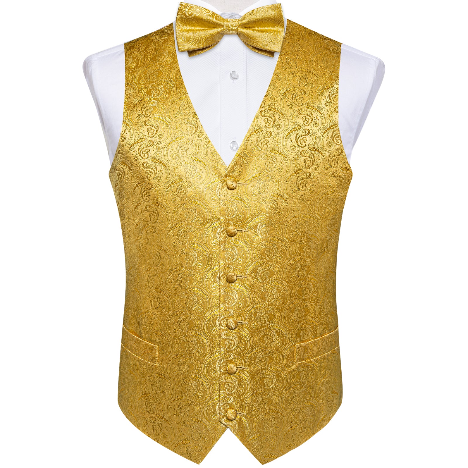 gold vest suit for men
