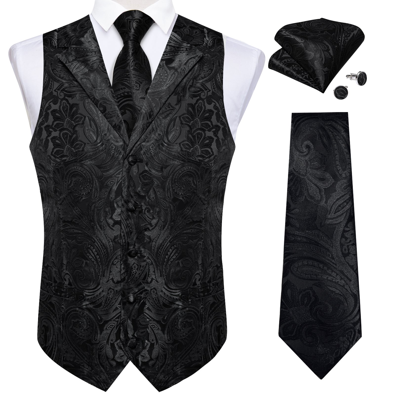 black paisley mens vest near me
