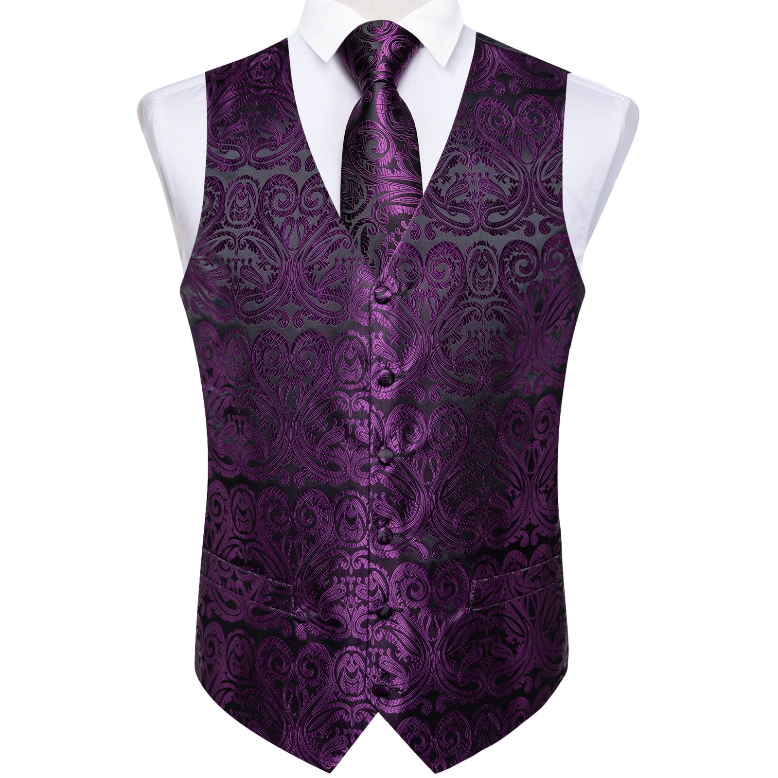 men purple vest
