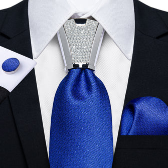 4PC tiffany blue dress shirt tie solid Men's Tie Handkerchief Cufflinks Accessory Set