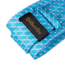 Novel  Men's Plaid Handkerchief Cufflinks Set (1729052901418)