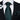 Black Green Floral  Men's Tie Handkerchief Cufflinks Set