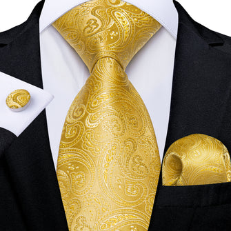 Gold Paisley Men's Tie